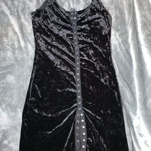 Velvet button up dress